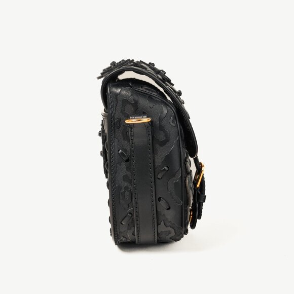 Christian Dior Bobby Medium Black Floral Applique Shoulder Bag - Picture 3 of 13